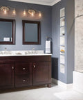 Modern bathroom with Hamden Spot Resist Brushed Nickel 24 Inch Single Towel Bar With Easy Install Press And Mark Alignment