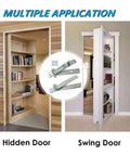 Heavy Duty Hidden Pivot Door Hinge Kit 360 Degree Rotation Stainless Steel For Secret Doors And Bookshelves displayed in hidden and swing doors