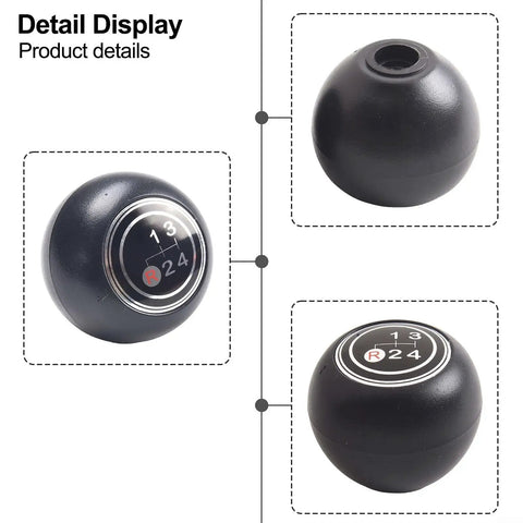 Sweaty Hands Upgraded 2-Pack Black Plastic Manual Gear Shift Knob And Transfer Case Lever Handle Kit For Toyota Land Cruiser FJ40 With Smooth Four Speed Shifting That Fits Like A Glove From 1969 To 1986 Direct Factory Replacement black plastic shift knobs, one with 4-speed pattern