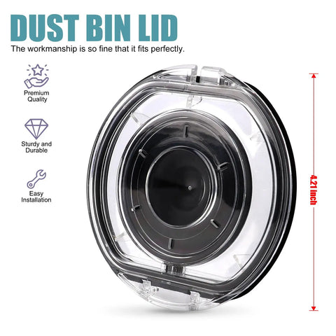 Image of V6 Series Vacuum Dust Bin Lid Replacement Cap For DC58 DC59 DC62 DC72 DC74 And SV03 SV07 Vacuum Cleaners showing design and size.