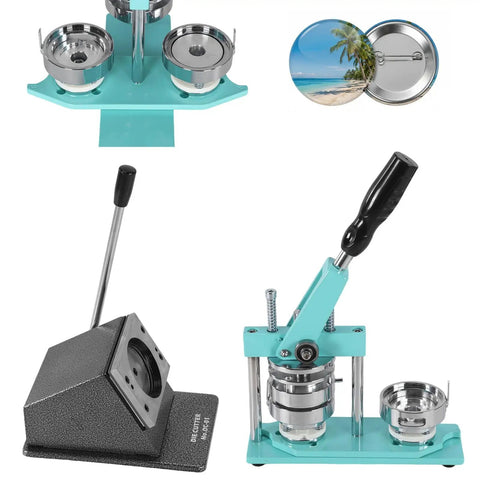 Photo Magnet And Badge Maker Kit With Press, Cutter, And 100 Magnetic Badge Sets for home or small biz projects.