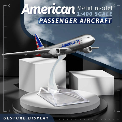 1/400 Die Cast Alloy Airplane Model Kit For Collection And Display, 6.1 Inch Length, 5.5 Inch Wingspan, on Display Base