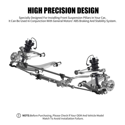 High precision front strut shock absorber with magnetic springs for 2015 to 2022 Escalade Tahoe Suburban Silverado Sierra 1500 Yukon XL Denali