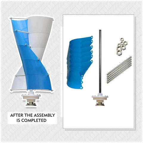 3000W Wind Turbine Generator Kit For Off Grid Power 12V 24V 48V 96V 120V Three Phase Maglev Breeze Start Vertical Axis Windmill