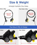 ZTZ IIIPRO E4 MTB hydraulic disc brake set, pre-bled, black; front 800mm and rear 1550mm hoses, PM-A design