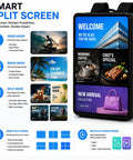 Hella Bright 21 5 Inch Lcd Backpack Mobile Ads with a split screen feature for flexible outdoor advertising.