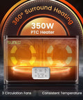 3D Printer Filament Dryer S4 With Four Spool Capacity, Upgraded Three Circulation Fans, 350W PTC Heater, Black