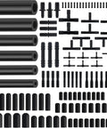 120 Pcs Automotive Silicone Vacuum Line Kit With 30 Ft Hoses In 6 Sizes Plus 64 Barbs And Caps For High Temp Engine Repair And Car Fixes That Are Sick Cool, black silicone hoses and fittings