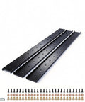 Badass Heavy Duty C Channel Steel Braces For Live Edge Tabletop Slabs, 40 Inch metal strips with screws for support.
