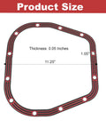 Heavy Duty Differential Cover Gasket For Ford F150 1997 2024 9 75 Inch Rear Axle Metal Core Rubber Coated showing dimensions 11.25" x 1.05".