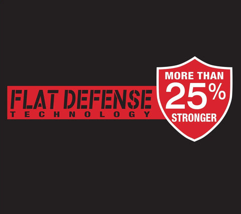 Flat Defense Comfort Bike Tire For 26 Inch Wheels 1.75 To 2.25 Inch Width Black With Puncture Protection And 25 Percent More Strength Logo