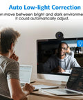 User engaged in video call using Slick 1080P USB Webcam With Crisp Stereo Mic And Slide Lock Privacy Slider For Dope Video Calls Remote Hustling Live Streaming Plug And Play Top Tier Lens Upgrade.