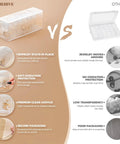 Clear Acrylic Jewelry Box Organizer With 20 Anti Tarnish Bags vs other jewelry box features comparison