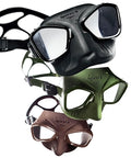 Go To Viper Mask For Freediving And Spearfishing With Low Volume Design Wide Field Of View Fog Resistant Silicone Skirt Ergonomic Strap Green And Black Finish