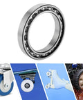 Deep Groove Ball Bearing 6915 P6 75x105x16mm Pre Lubricated Open Type displayed with wheel applications