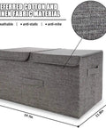 Collapsible Linen Fabric Storage Bin For Clothes Shoes And Toys Nifty Foldable Home Basket in black with breathable fabric.