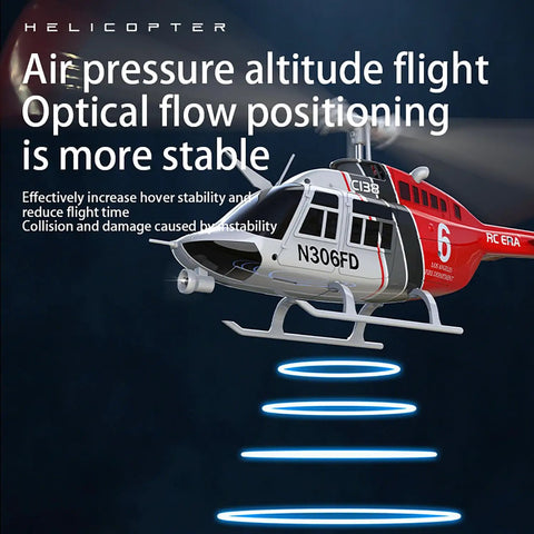 Beast Ready RC Helicopter For Adults And Beginners with optical flow and altitude hold features in a promotional image
