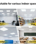 2x2 Led Flat Panel Lights 4 Pack 45W 5800LM Edge Lit 2x2ft Troffer Ceiling Panels Daylight White 5000K 0-10V Dimmable in various settings