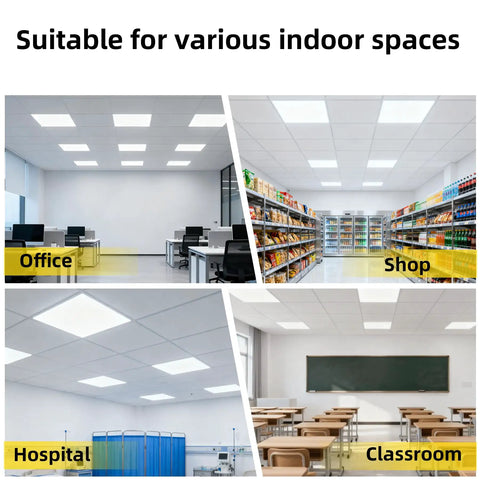 2x2 Led Flat Panel Lights 4 Pack 45W 5800LM Edge Lit 2x2ft Troffer Ceiling Panels Daylight White 5000K 0-10V Dimmable in various settings
