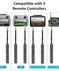 Soft Leather Neck Strap Lanyard For Dji Rc 2 And Rc Pro 2 Remotes, showing compatibility with 4 different remote controllers.