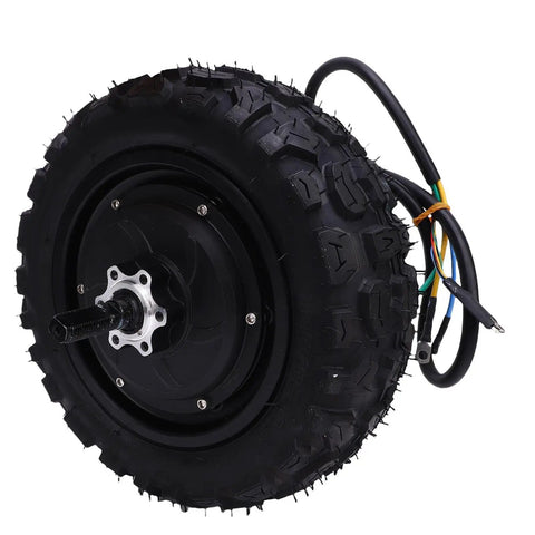Beefy 11 Inch 5000W Brushless Hub Motor For Electric Scooters And Bikes Dual Hall Sensors IPX6 Waterproof High Power