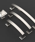5 Inch Brushed Satin Nickel Cabinet Pulls 20 Pack With Dual Screw Sizes For Easy Install Kitchen Hardware Cupboard Handles Includes Two Screw Sizes And Scratch Resistant Packaging For Easy Install displayed on dark background
