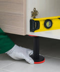 Two Pack Adjustable Furniture Legs for Cabinets and Sofas with Nylon Leveling Feet Anti Slip Pads Heavy Duty Load Bearing