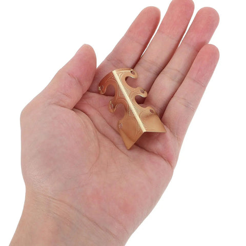 Retro Metal Corner Protectors 20 Pack for Boxes and Wooden Cases Old School Charm Edge Guards held in hand for scale