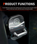 Tight 4 Piece Car Door Lock Covers Silences Rattling Clunks Smoothly Doubling as Shock Absorber Bumpers on door lock.