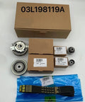Top V-Belt Drive Belt Kit For VW Fabia Yeti 2.0 TDI Engine Timing Tensioner 03L198119A B C D F With Reliable Performance To Get Your Ride Running Like A Dream Again. boxed VW 2.0 TDI V-belt kit with tensioner pulleys and drive belts
