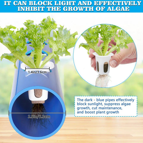 A Type Hydroponics Growing System Kit For Vegetables Fruits And Herbs With 72 Plant Sites And Food Grade PVC U Pipes detail view