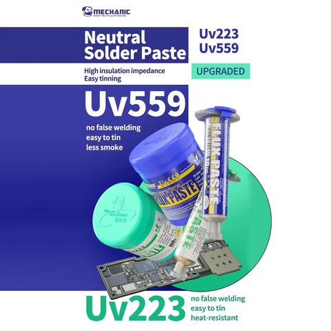 No Mess Cleanup After Use No Clean Solder Flux Paste UV559 For Electronics Soldering and PCB Repair with neutral packaging