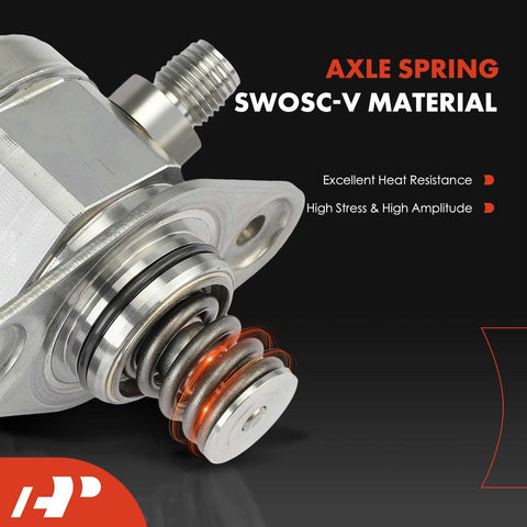Close-up of High Pressure Fuel Pump For Chevy Traverse Camaro GMC Acadia Direct Fit 2009-2017 V6 3.6L Engine showcasing axle spring.