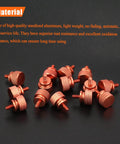Orange Anodized Aluminum Thumb Screws 10 Pack 6 32 Thread Computer Case Fasteners For Case Panels Power Supply And Hard Drives Lightweight No Fade Antistatic Great For DIY PC Builds