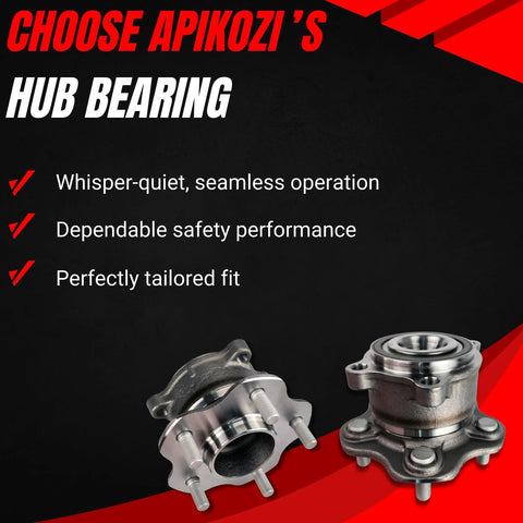 2 Piece 512388 Rear Wheel Bearing Hub Assembly Drop In Fit For Altima 2007-2018, Maxima 2009-2019, Pathfinder shown