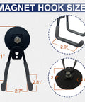 Heavy Duty Magnetic Hooks 22 Lb Strength 2 Pack Garage Hooks dimensions and size details diagram