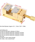 Hassle Free Copper Watch Repair Vise Clamp With Lock Tight Mini Bench Vice Grips For Watchmakers And Jewelers Featuring Smooth Tube And Flat Clamps, 55 x 25 x 23 mm.