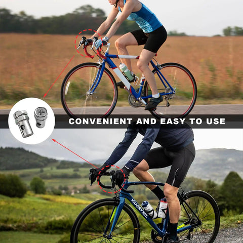 Bicycle using Beefy Universal Throttle And Brake Cable Ends Kit 20 Pack with One Eighth Inch Stop Clamps and Clutch Locks.
