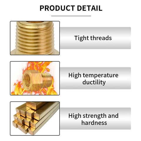 Brass Inverted Flare Female Brake Adapter Fitting One Eighth Inch NPT To Three Eighths Twenty Four Inch showcasing thread details.
