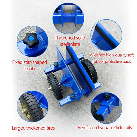 All Terrain Hand Truck With Non Slip Wheels And Alloy Deck For Grass Concrete Sand And Mud Smooth Quiet Operation With Shock Absorption Heavy Duty Metal Dolly close-up