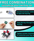 15 Piece Heavy Equipment Key Set Master Kit assembly guide with keyring instructions for excavators, loaders, tractors, and more jobsites.