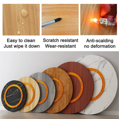 90 Cm Round Wooden Lazy Susan Turntable Running Like A Smooth Operator For Kitchen Counters And Dining Tables Built Tough To Serve Condiments Appetizers And Snacks At Parties Or Night Dinners Crafted From Solid Oak For Top Shelf Everyday Hosting, showcasing scratch-resistant materials.