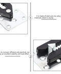 Premium Sectional Couch Connectors 4 Pack clips made from steel and zinc alloy, showing sturdy design for modular furniture assembly.