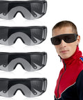 4 Pairs UV Resistant Safety Glasses Anti Fog Protective Eyewear For Indoor Outdoor Use with a man wearing them