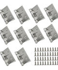 20 Pack Heavy Duty Self Closing Door Hinges With Iron Spring for home use, showing industrial grade steel hinges on white background