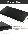 Heavy Duty Anti Fatigue Floor Mat 3 Feet By 6 Feet 15 To 16 Inch Thick Diamond Plate Memory Foam Ergonomic Standing Mat