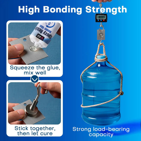 Fast Cure 5 Minute Epoxy Kit 3.4oz Clear High Strength 2 Part Glue With Mixing Tools Waterproof Adhesive demonstration