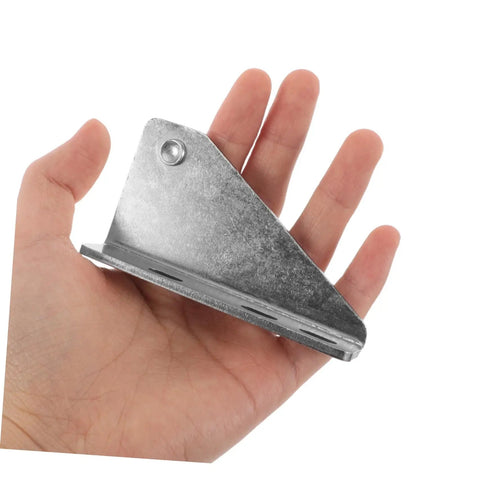 Beefed Up Two Pack Stainless Steel Refrigerator Hinge Kit With Double Bearing And Integrated Base in hand, side view