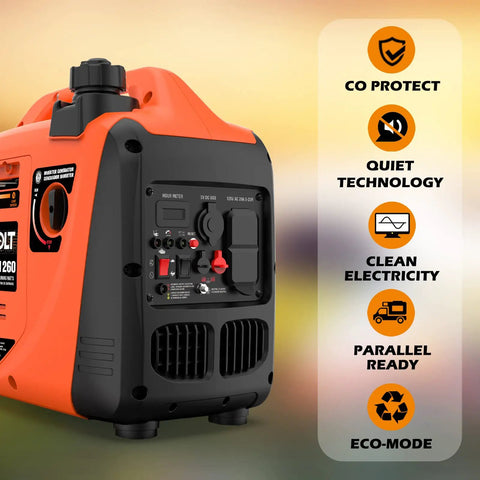 1600W Super Quiet Inverter Generator For Camping And Home Use Lightweight Gas Powered Portable Power Source