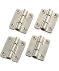 4 Pack Adjustable Torque Damping Cabinet Hinges Zinc Alloy Flat Positioning Hinges For Furniture Doors And Industrial Equipment 26X22MM Silver With Easy Hex Wrench Torque Adjustment, shown unused in silver finish.